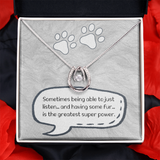 Paw Lucky in Love Necklace Message Card