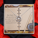 May Angels Fly Lucky in Love Necklace Message Card