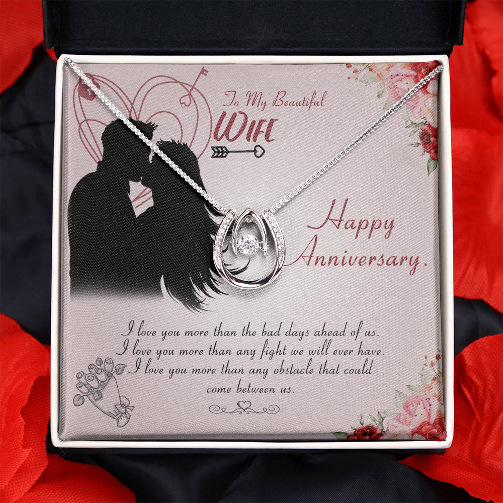 To My Beautiful Lucky in Love Necklace Message Card