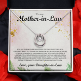 To My Mother-In-Law Lucky in Love Necklace Message Card