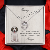 Dog Mommy Lucky in Love Necklace Message Card