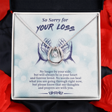So Sorry For Your Loss Lucky in Love Necklace Message Card
