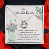 Dear Extended Family Lucky in Love Necklace Message Card