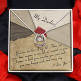 My Darling Lucky in Love Necklace Message Card