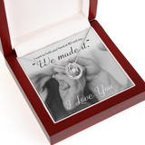 We Made It Lucky in Love Necklace Message Card