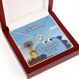 Kiss Me If I'm Wrong Lucky in Love Necklace Message Card