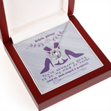 Maid of Honor Lucky in Love Necklace Message Card