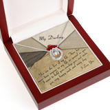 My Darling Lucky in Love Necklace Message Card