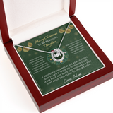 Merry Christmas Lucky in Love Necklace Message Card
