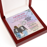 To My Soul Sister Lucky in Love Success Necklace Message Card