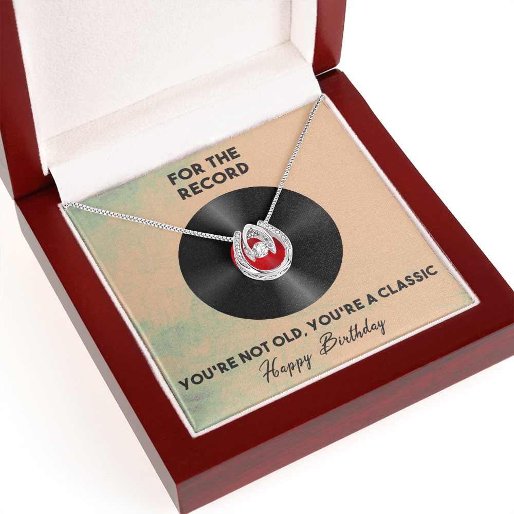 For The Record Lucky in Love Necklace Message Card