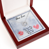 Dear Love Lucky in Love Necklace Message Card