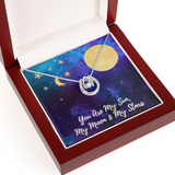 Sun, Moon & Stars Lucky in Love Necklace Message Card