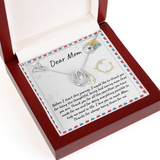 Dear Mom Lucky in Love Necklace Message Card