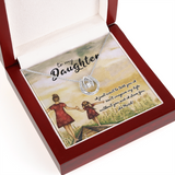 To My Daughter Lucky in Love Necklace Message Card