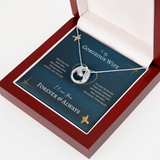 To My Gorgeous Wife Lucky in Love Necklace Message Card