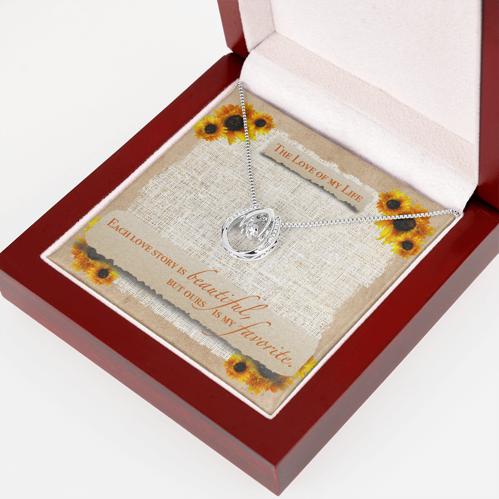 The Love Of My Life Lucky in Love Necklace Message Card