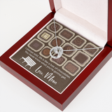 Chocolates Lucky in Love Necklace Message Card