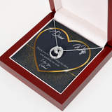 Gold Heart Lucky in Love Necklace Message Card