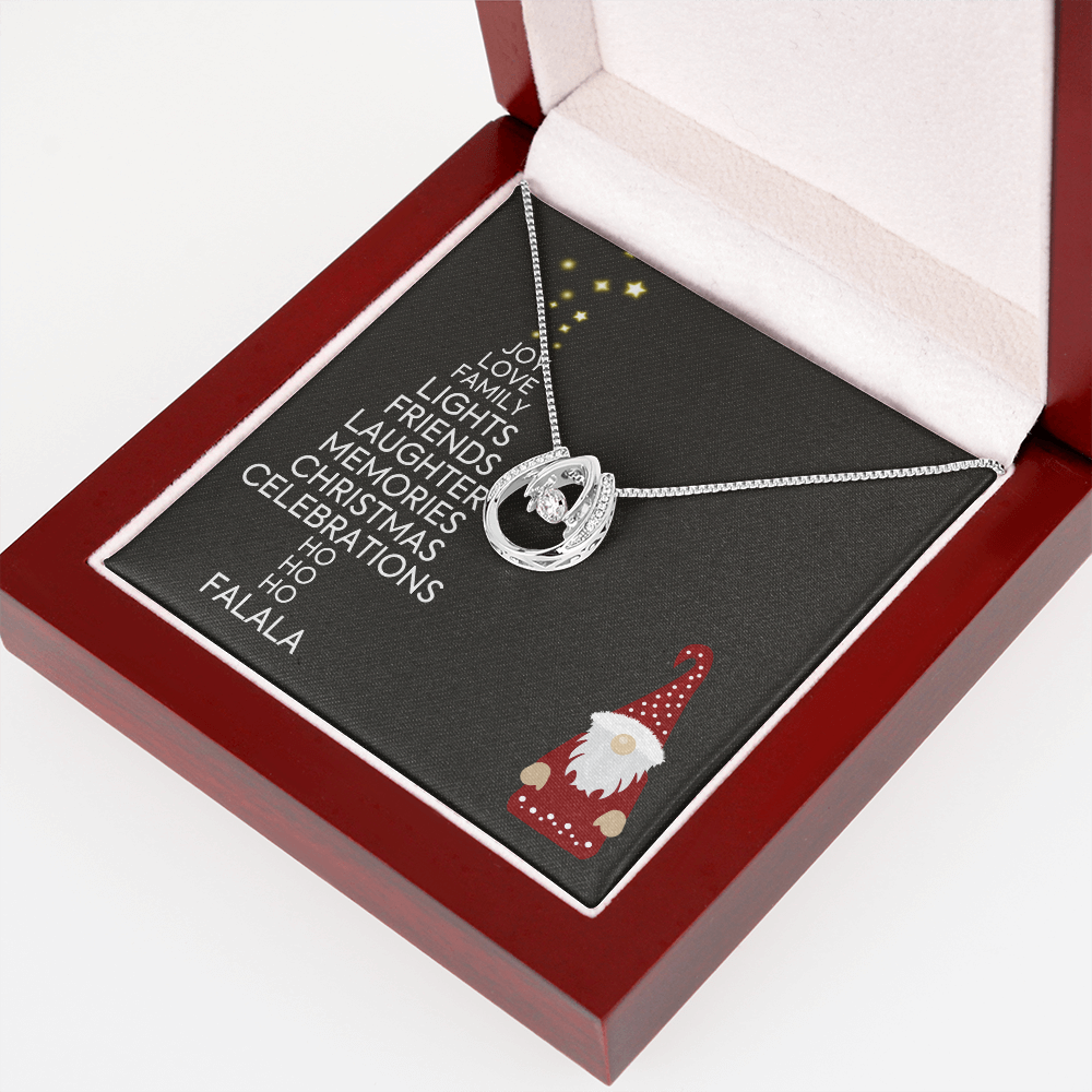 Christmas Celebrations Lucky in Love Necklace Message Card
