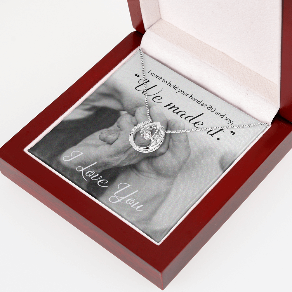 We Made It Lucky in Love Necklace Message Card