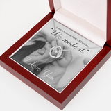 We Made It Lucky in Love Necklace Message Card