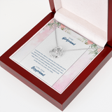 To My Girlfriend Lucky in Love Necklace Message Card