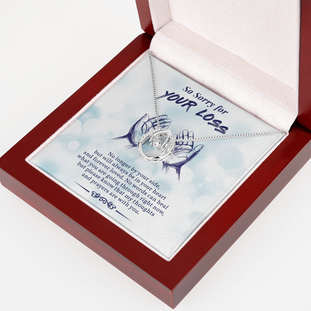 So Sorry For Your Loss Lucky in Love Necklace Message Card