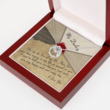 My Darling Lucky in Love Necklace Message Card