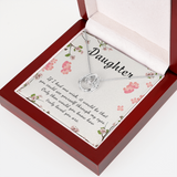 Daughter Lucky in Love Necklace Message Card