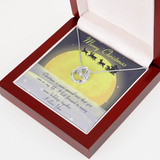 Merry Christmas Lucky in Love Necklace Message Card