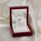 Dear Extended Family Lucky in Love Necklace Message Card