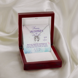 To My Love Lucky in Love Necklace Message Card