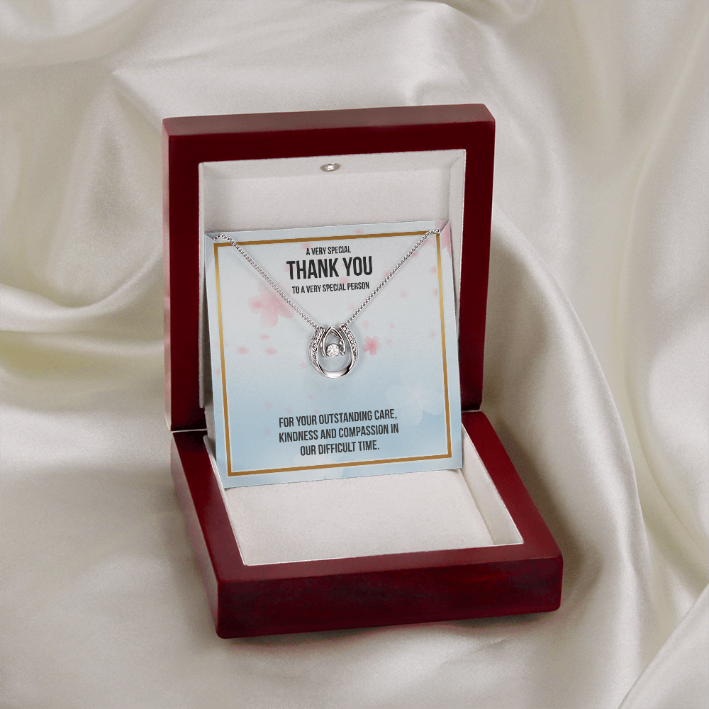 To A Very Special Person Lucky in Love Necklace Message Card