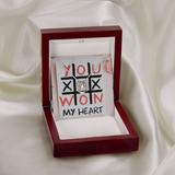 You Won My Heart Lucky in Love Necklace Message Card