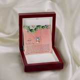 To My Aunt Lucky in Love Necklace Message Card