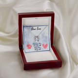 Dear Love Lucky in Love Necklace Message Card