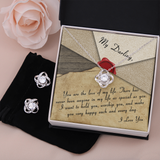 My Darling Love Knot Necklace & Earring Set Message Card
