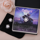 Soulmate Love Knot Necklace & Earring Set Message Card