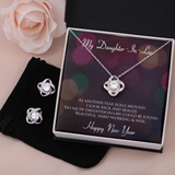 My Daughter-In-Law Love Knot Necklace & Earring Set Message Card