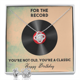 For The Record Love Knot Earring & Necklace Set Message Card