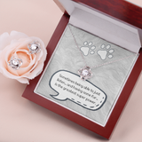 Paw Love Knot Earring & Necklace Set Message Card