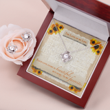 The Love Of My Life Love Knot Necklace & Earring Set Message Card