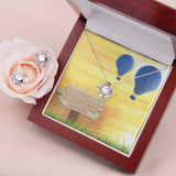 Wanderlust Love Knot Necklace & Earring Set Message Card