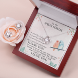 To My Special Someone Love Knot Necklace & Earring Set Message Card