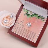 To My Aunt Love Knot Necklace & Earring Set Message Card