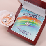 Did You Know My Lips Are Like Skittles Love Knot Necklace & Earring Set Message Card