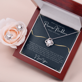 Promise Love Knot Earring & Necklace Set Message Card