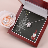 Christmas Celebrations Love Knot Earring & Necklace Set Message Card