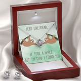 Dear Girlfriend Love Knot Necklace & Earring Set Message Card